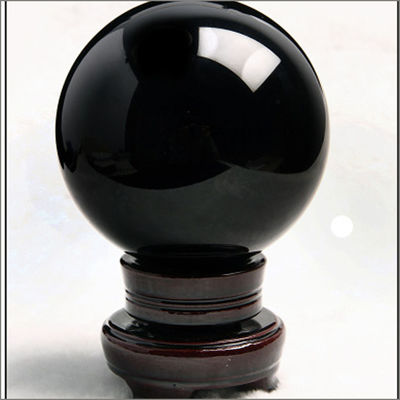 Natural Black Obsidian Sphere Healing Stone with Ball Globe Properties Large Crystal Ball