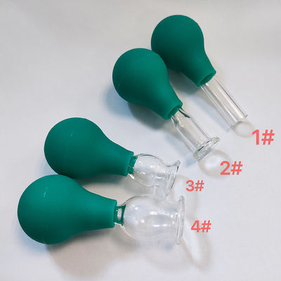 Eye PVC Glass Mini Cupping Set 4 Pieces Massage Vacuum Suction for Body Face Massager