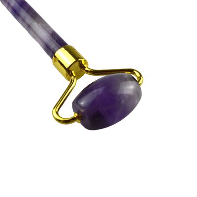 Natural Amethyst Facial Roller Guasha 100% Natural Jade Massager for Face Massage and Skin Care Tools