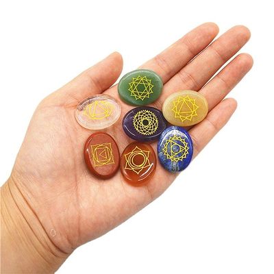 7 Chakra Stone sets Reiki Crystals Chakra Stones for Healing Support Custom Size OEM