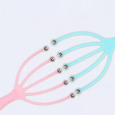 Blue/Pink Five Claw Head Massager Steel Ball for Scalp Relaxation Massage Tools 100g Headache Relief Meridian Dredging Tools