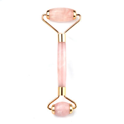 Anti Aging Facial Roller Rose Quartz Gua Sha Massage Roller for Face Accessory