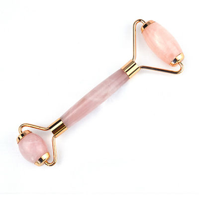 Anti Aging Facial Roller Rose Quartz Gua Sha Massage Roller for Face Accessory