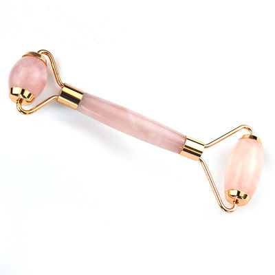 Anti Aging Facial Roller Rose Quartz Gua Sha Massage Roller for Face Accessory