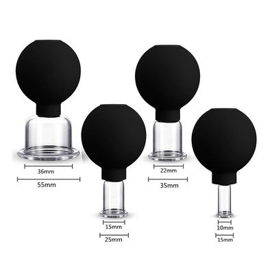 PVC Silicone Facial Cupping Set for Face Lifting and Skin Tightening Avaiable Logo Makeup Canister Vacuum Cups