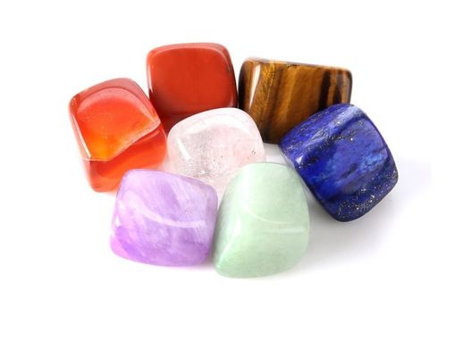 2023 Natural Crystal Healing Stone Engrave Chakra Sets with Religious Style India Regional Feature