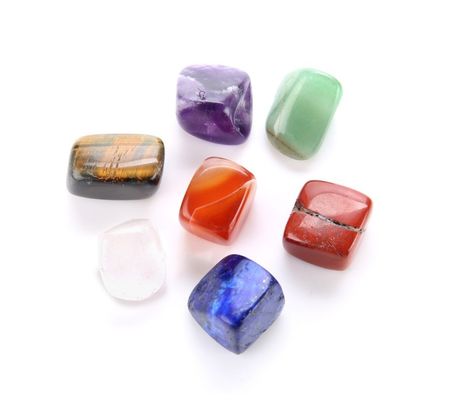2023 Natural Crystal Healing Stone Engrave Chakra Sets with Religious Style India Regional Feature