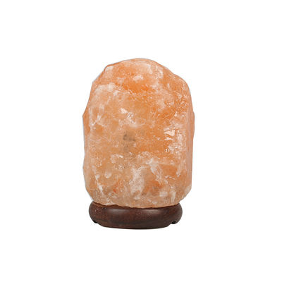 USB Customizable Solid Wood Base Himalayan Salt Lamp with Carved Crystal and Crystal Carving Type