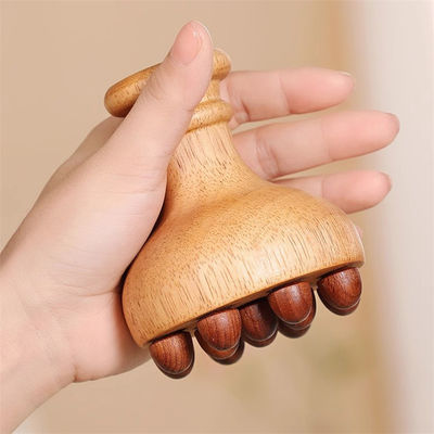 Full-body Massage Oak Handle Body Meridian Massage Brush Body Gua Sha Massager Scalp Massage Comb With Air Bag