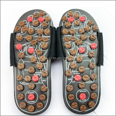 2020 Jade Stone Health Care Healing Acupuncture Shoes Genuine Leather Massage Slipper for Shoes Natural Foot Massage