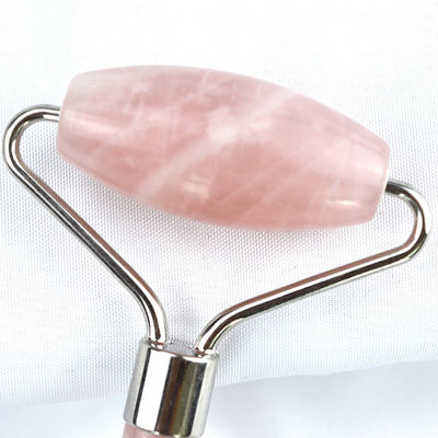Face Massage Equipment Pink Rose Quartz Gua Sha Massage Natural Jade Ice Roller for Anti Aging Therapy Nephrite Stone