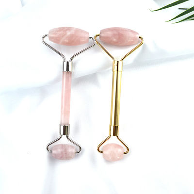 Face Massage Equipment Pink Rose Quartz Gua Sha Massage Natural Jade Ice Roller for Anti Aging Therapy Nephrite Stone