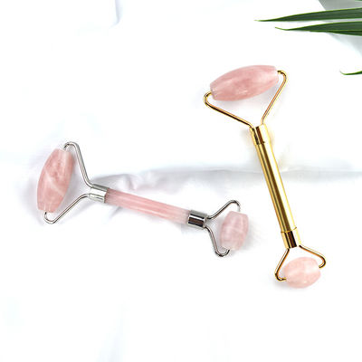 Resin Rose Quartz Facial Massager Jade Roller Face Massage Equipment for Anti Aging and Skin Rejuvenation