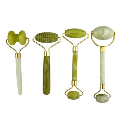 Facial Massager Xiuyan Jade Double Head Natural Face Beauty Massage Tool Jade Roller Face Thin Massager Relaxation Tool