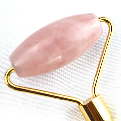 End Design Pink Rose Quartz Guasha Facial Roller 100% Crystal Gua Sha Massager for Face Eye Neck Massage Beauty Tools