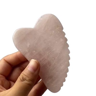 Massage Tools Heart-shaped Rose Quartz Gua Sha for Effective Muscle Massage