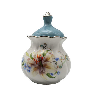 Charming Floral Theme Chinese Porcelain Tea Set in White Color Perfect for Wedding Gifts 23*22/15*10/6.5*14.5/11*12.5cm
