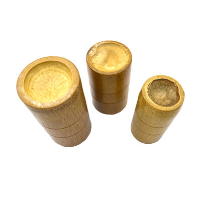 12 Pcs Natural Bamboo Cupping Therapy Set Chinaess Traditional Bamboo Thumb Cupping Cups for Improved Circulation