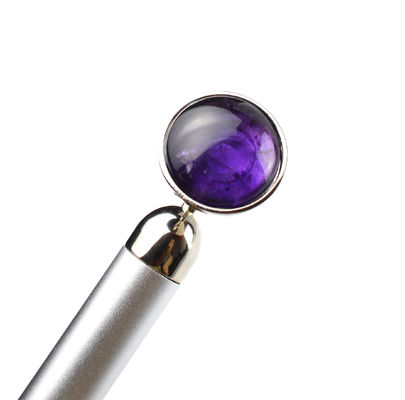 Customized Logo Natural Amethyst Acupressure Gua Sha Beauty Stick Massage Therapy Tool for Full Body Relaxing Massage