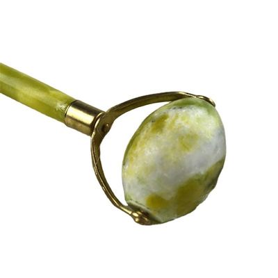 Custom Logo Availabled 100% Natural Xiuyan Jade Face Guasha Roller Green Jade Facial Gua Sha Massager Stone Skin Care
