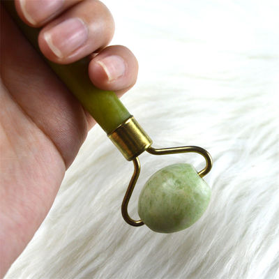 Custom Logo Availabled 100% Natural Xiuyan Jade Face Guasha Roller Green Jade Facial Gua Sha Massager Stone Skin Care