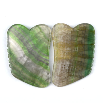 Massage Stone Skin Care Natural Rainbow Fluorite Gua Sha Board for Scalp and Facial Massage