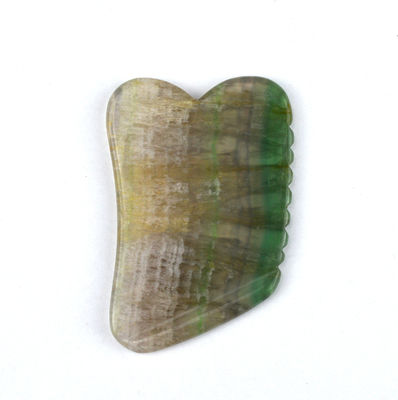Massage Stone Skin Care Natural Rainbow Fluorite Gua Sha Board for Scalp and Facial Massage