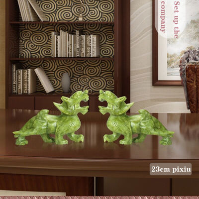 Regional Feature Pair Of Natural Jade Pixiu Home Office Feng Shui Jade Carving Crafts Jade Ornaments Feng Shui Pixiu