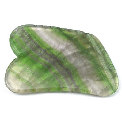 Massage Stone Skin Care Natural Rainbow Fluorite Gua Sha Board for Scalp and Facial Massage