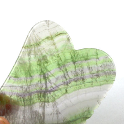 Massage Stone Skin Care Natural Rainbow Fluorite Gua Sha Board for Scalp and Facial Massage