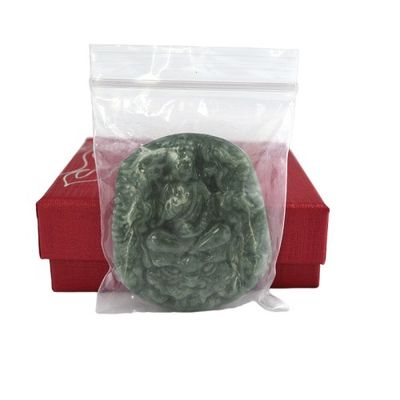 Jade Emerald Immortal Bodhisattva Dragon Pendant Necklace Ornaments Chinese Traditional Figurine with Regional Feature