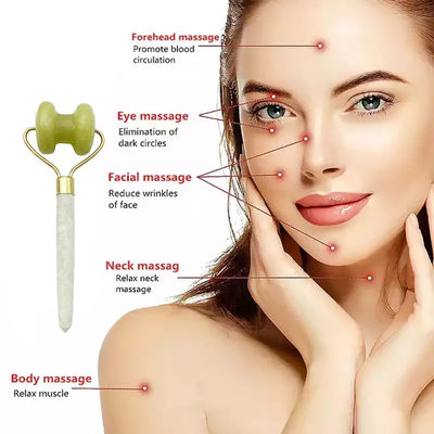 Supposed Xiuyan Jade Massage Roller for Facial Skin Tightening and Dark Circles Reduction