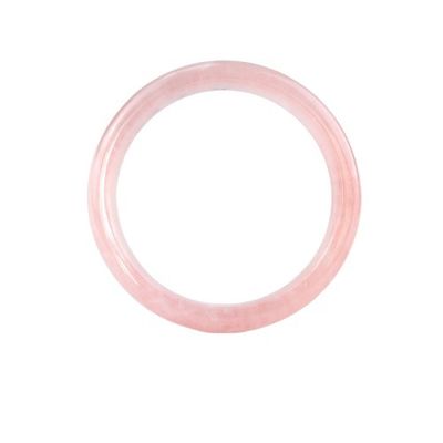 Polished Technique Large Size Gemstone Women Jade Love Bangles Bracelets with Rose Quartz Bangles Charms