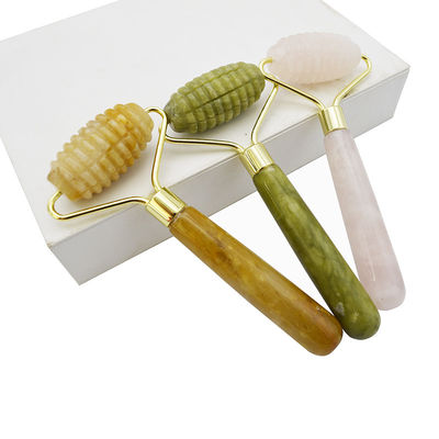 Single Head Spiked Facial Massage Jade Roller for Anti Aging Face Beauty with 100% Natural Jade Stone and Customized Logo