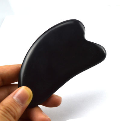 2024 Black Bian Stone Heart Shape Gua Sha Massage Tool Avaiable Logo Massager for Spa Relaxing Meditation