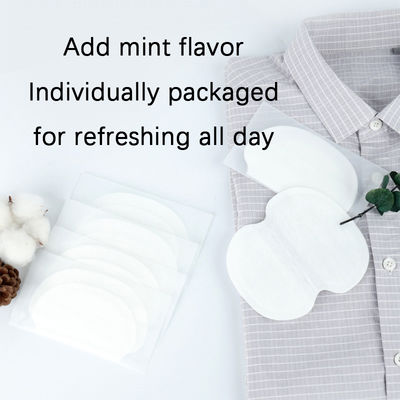 40pcs Ultra-thin Underarm Sweat-absorbing Sticker with Polymer Mint Silver Ion Non-woven Airlaid Paper SAP Pulp PE Film