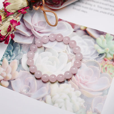 Feng Shui Rose Quartz Bracelet for Women Handmade Natural Stone Chakra Jewelry Gift