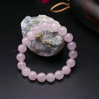 Feng Shui Rose Quartz Bracelet for Women Handmade Natural Stone Chakra Jewelry Gift