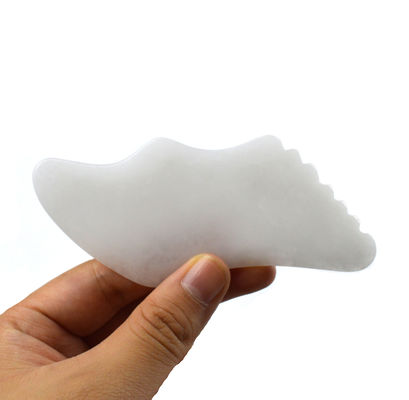 2024 White Jade Facial Body Jade Guasha Massager Board Gua Sha Stone Scraping Board 11.8cm*5cm*0.5cm for Body and Facial
