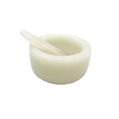 Technique Polished Natural White Jade Mask Bowl and Spatula Set for Perfect Mask Consistency
