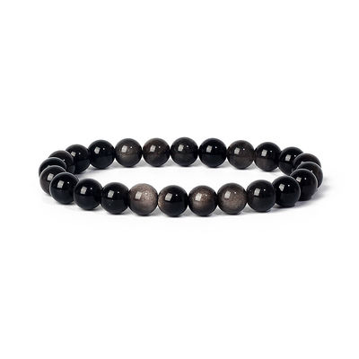 Natural Jade Bead Bracelet Ladies Amethyst Crystal Quartz Aquamarine Emerald Jewelry Agate Elastic Bracelet For Men