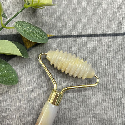 Customer Logo 100% Natural Gray Agate Roller Jadeite Crystal Beauty Container Massage Stick Facial Health Care Equipment