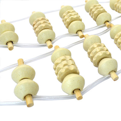 Full Body Pain Release Trigger Point Handmade Wood Back Massage Gua Sha Roller Tool with Wooden Massage Roller and Rope