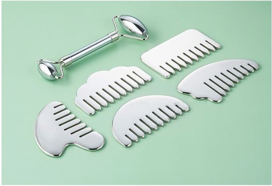 Stainless Steel Gua Sha Hair Comb Heart Shape Scalp Massage Tool for Head Massage Equipment