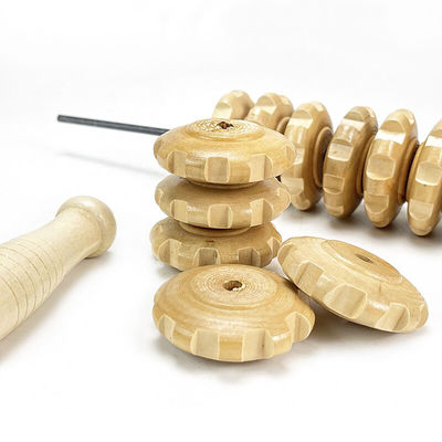 L 44cm Anti Cellulite Wood Therapy Massage Roller Tools for Muscle Relaxation and Pain Relief