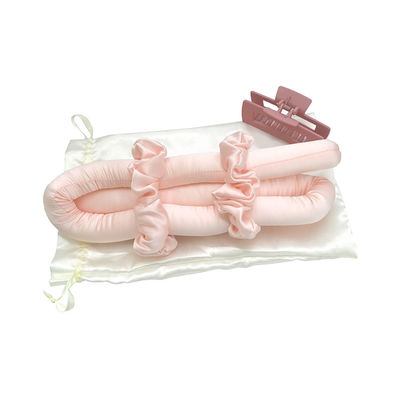 Silk Hair Curler Roller Curling Ribbon Scrunchies Set for Curling Hair 100% Pure Mulberry Silk and Acceptable Logo