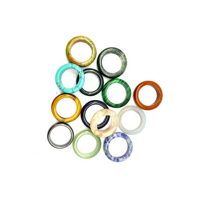 Natural Design Jade Ring Gemstone Agate Green Aventurine Turquoise Topaz Jade PORTABLE Rings Etc Theme Feng Shui