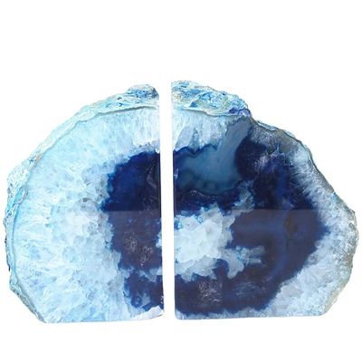 Grade B Polished Agate Book Ends Perfect Housewarming Gift for Art Collectible Enthusiasts