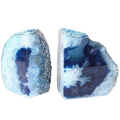 Grade B Polished Agate Book Ends Perfect Housewarming Gift for Art Collectible Enthusiasts
