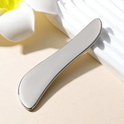 Stainless Steel Gua Sha Plate 304 Metal S-shaped Face and Body Massage Silver 205*47*4.5mm